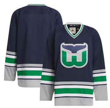 Custom Carolina Hurricanes navy jersey