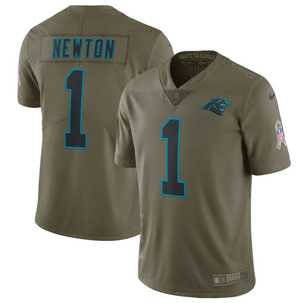 Cam Newton Carolina Panthers olive Salute To Service jersey