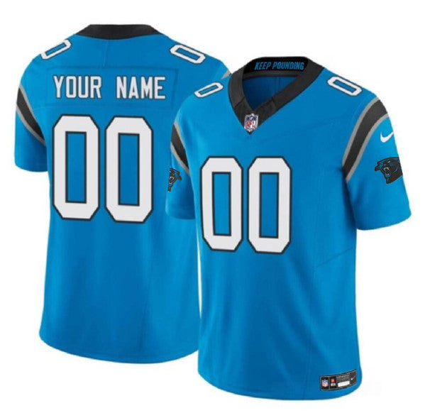 Custom Carolina Panthers blue FUSE jersey