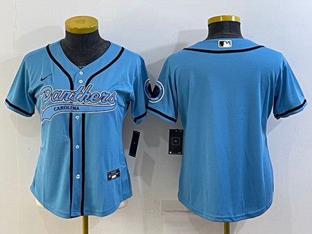 Custom Carolina Panthers blue jersey