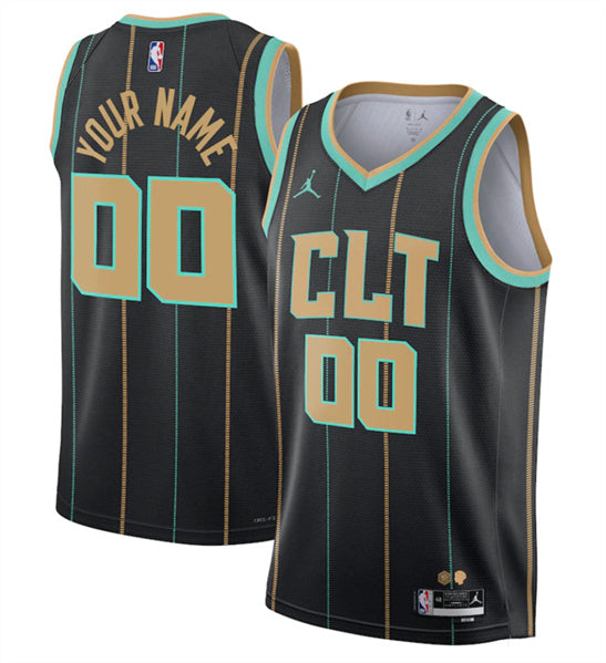 Custom Charlotte Hornets black City Edition jersey