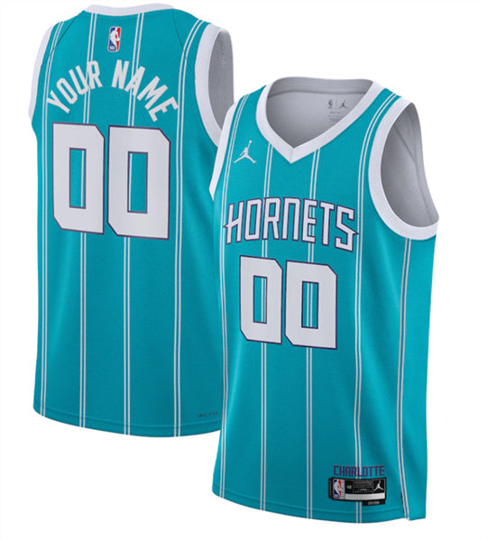 Custom Charlotte Hornets aqua jersey