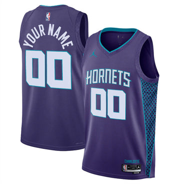 Custom Charlotte Hornets purple jersey