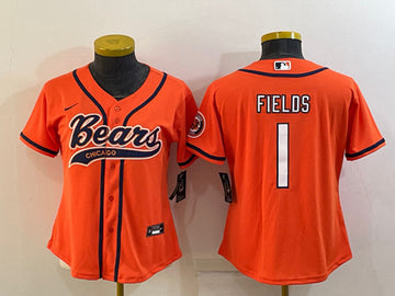 Justin Fields Chicago Bears orange jersey
