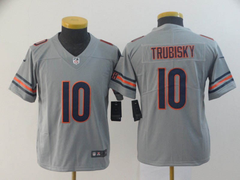 Mitchell Trubisky Chicago Bears silver Inverted Legend jersey