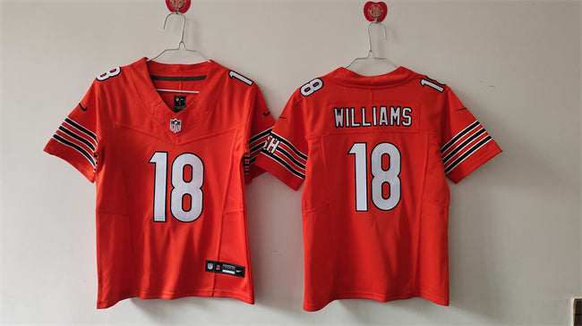 Caleb Williams Chicago Bears orange FUSE jersey