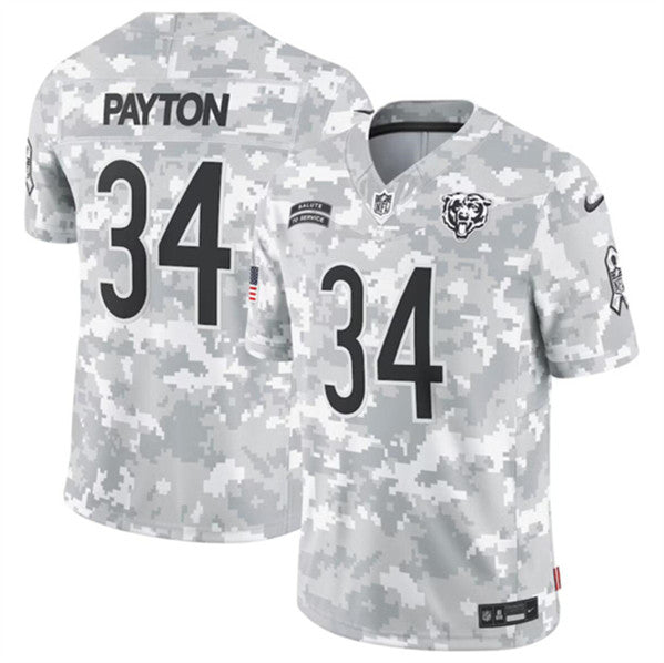 Walter Payton Chicago Bears camo Salute To Service jersey