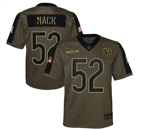Khalil Mack Chicago Bears olive Salute To Service jersey
