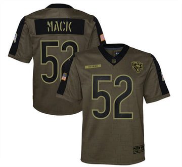 Khalil Mack Chicago Bears olive Salute To Service jersey