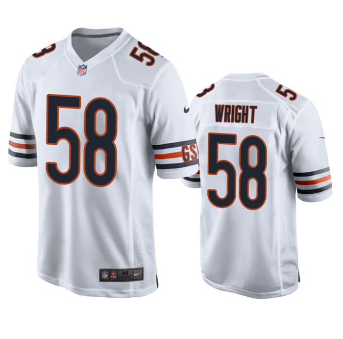 Darnell Wright Chicago Bears white Game jersey