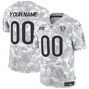 Custom Chicago Bears camo Salute To Service jersey