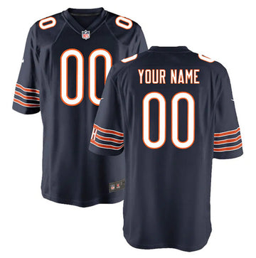 Custom Chicago Bears navy Game jersey