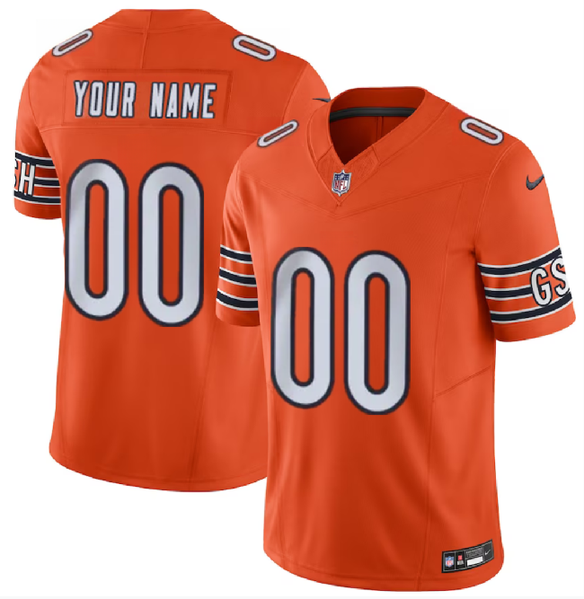 Custom Chicago Bears orange FUSE jersey