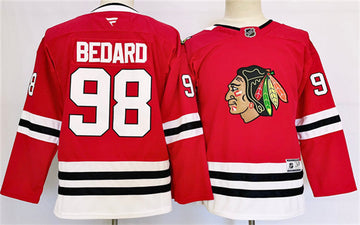 Connor Bedard Chicago Blackhawks red jersey
