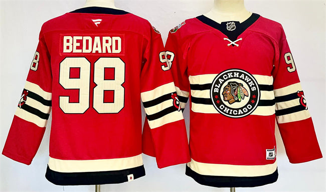 Connor Bedard Chicago Blackhawks red Winter Classic jersey