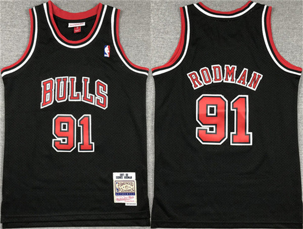 Dennis Rodman Chicago Bulls black jersey