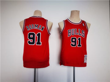 Dennis Rodman Chicago Bulls red jersey