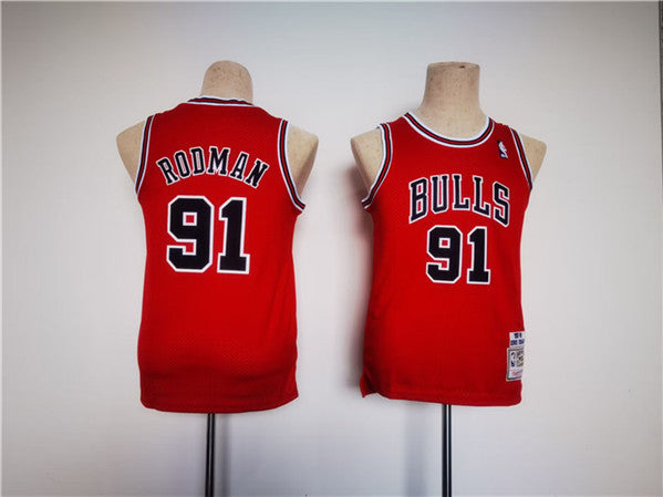 Dennis Rodman Chicago Bulls red jersey