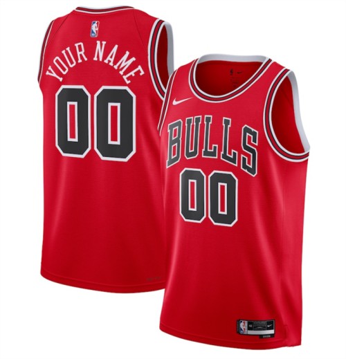 Custom Chicago Bulls red jersey