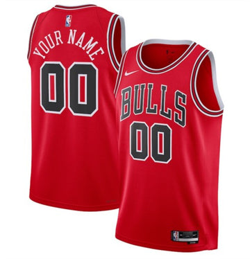 Custom Chicago Bulls red jersey
