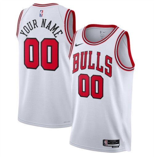 Custom Chicago Bulls white jersey