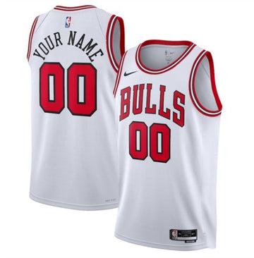 Custom Chicago Bulls white jersey