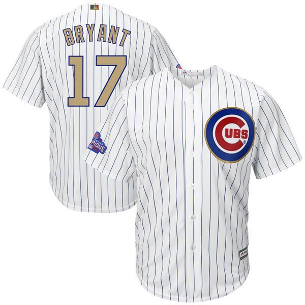 Kris Bryant Majestic Chicago Cubs white-gold Fashion jersey