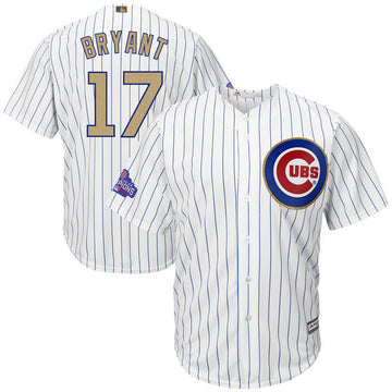 Kris Bryant Majestic Chicago Cubs white-gold Fashion jersey