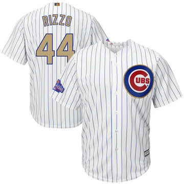 Anthony Rizzo Majestic Chicago Cubs white-gold Fashion jersey