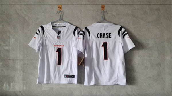Ja'Marr Chase Cincinnati Bengals white FUSE jersey