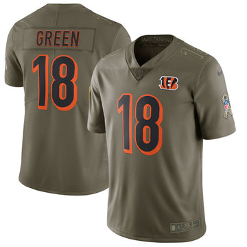 AJ Green Cincinnati Bengals olive Salute To Service jersey