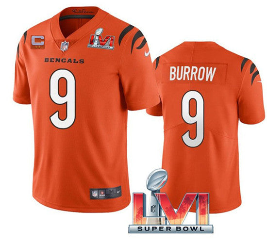 Joe Burrow Cincinnati Bengals orange jersey