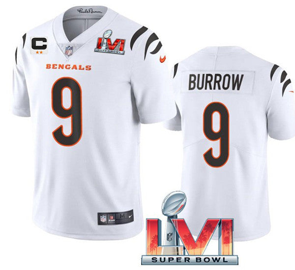 Joe Burrow Cincinnati Bengals white jersey