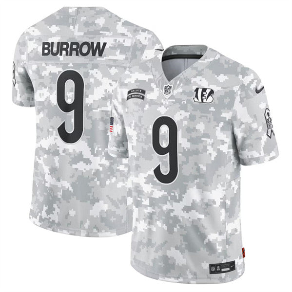 Joe Burrow Cincinnati Bengals camo Salute To Service jersey