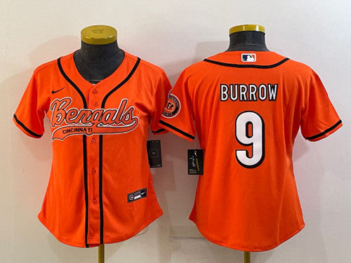 Joe Burrow Cincinnati Bengals orange jersey