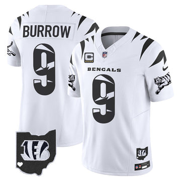 Joe Burrow Cincinnati Bengals white FUSE jersey