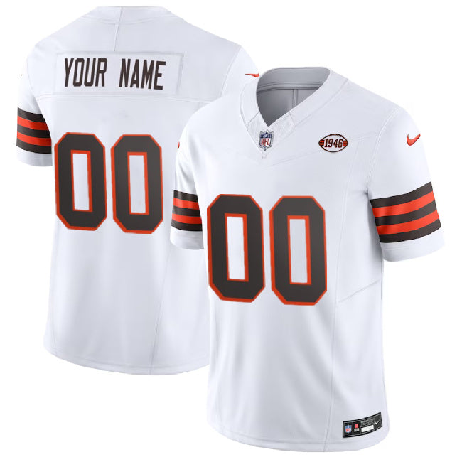 Custom Cleveland Browns white FUSE jersey