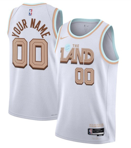 Custom Cleveland Cavaliers white City Edition jersey