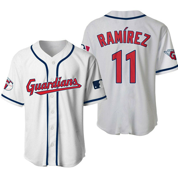 Jose Ramirez Cleveland Guardians white jersey