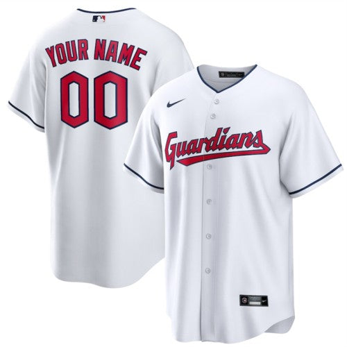 Custom Cleveland Guardians white jersey