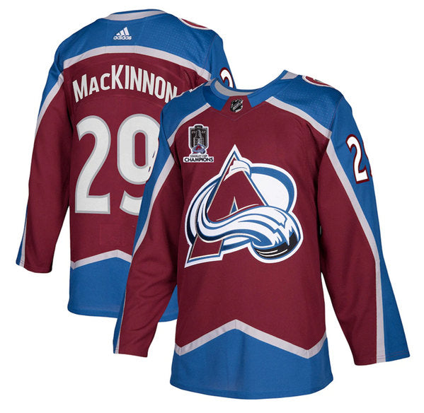 Nathan MacKinnon Colorado Avalanche burgundy jersey