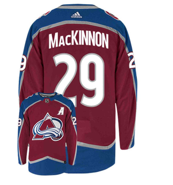 Nathan MacKinnon Colorado Avalanche burgundy jersey