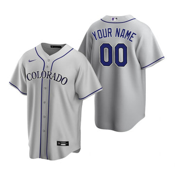 Custom Colorado Rockies gray jersey