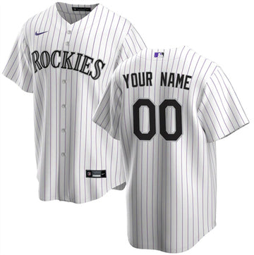 Custom Colorado Rockies white jersey