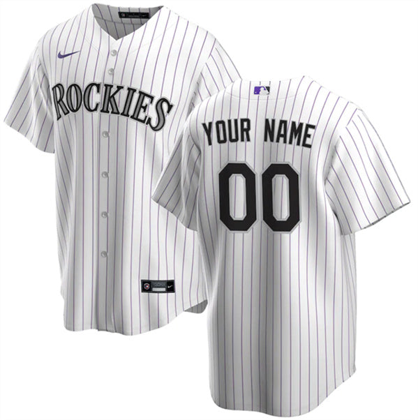 Custom Colorado Rockies white jersey