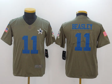 Cole Beasley Dallas Cowboys olive Salute To Service jersey