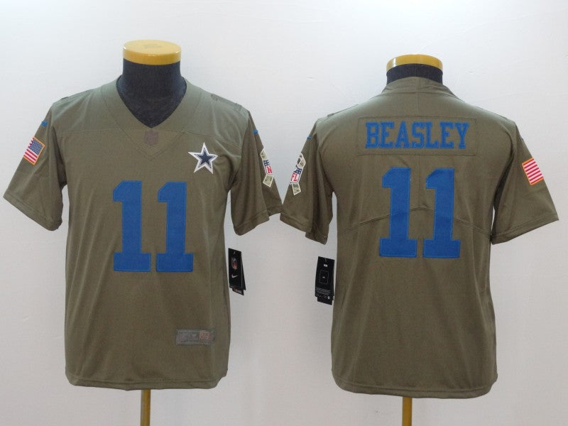 Cole Beasley Dallas Cowboys olive Salute To Service jersey
