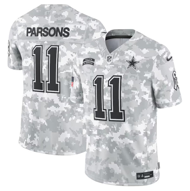 Micah Parsons Dallas Cowboys camo Salute To Service jersey