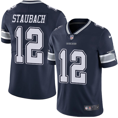 Roger Staubach Dallas Cowboys navy jersey