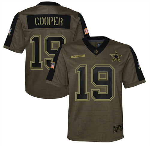 Amari Cooper Dallas Cowboys olive Salute To Service jersey